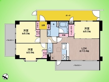 apartment 東京都町田市森野１丁目31-10　渋谷グリーンテラスⅡ1F