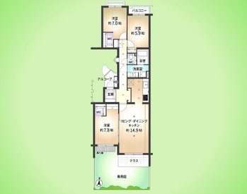 apartment 東京都町田市森野１丁目31-10　渋谷グリーンテラスⅡ1F