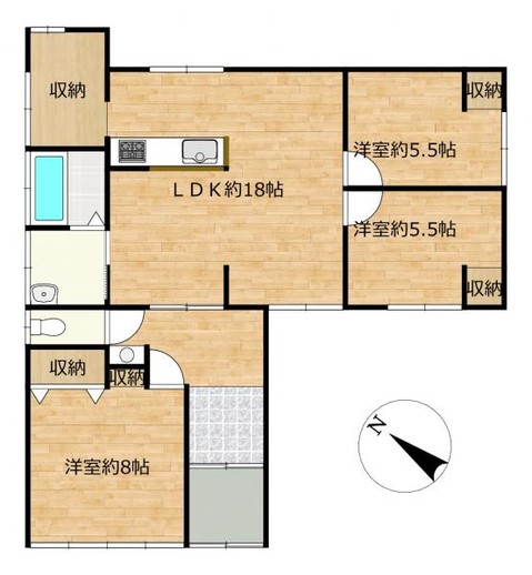 detached 秋田県横手市婦気大堤字婦気前272-1　ベルウッド101号