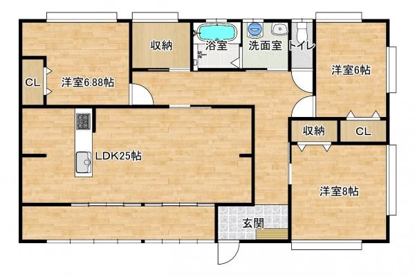 detached 福島県会津若松市町北町大字上荒久田字崖下77-2