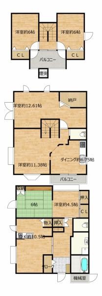 detached 福島県会津若松市町北町大字上荒久田字崖下77-2