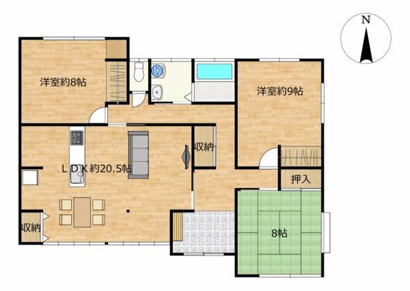 detached 静岡県磐田市小立野3番地1 遊歩道（二美ビル）1階中南