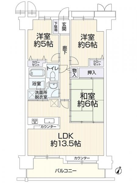apartment 滋賀県草津市野路東５丁目25-23　マリーベルハイツE棟101