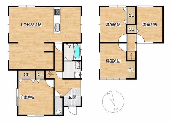 detached 滋賀県草津市野路東５丁目25-23　マリーベルハイツE棟101