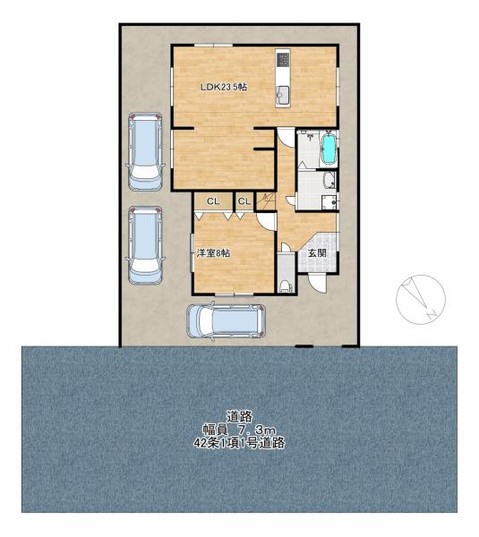 detached 滋賀県草津市野路東５丁目25-23　マリーベルハイツE棟101