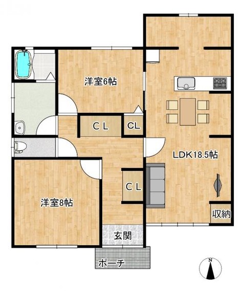 detached 滋賀県草津市野路東５丁目25-23　マリーベルハイツE棟101