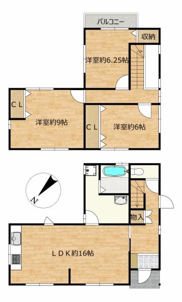 detached 滋賀県草津市野路東５丁目25-23　マリーベルハイツE棟101