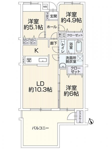 apartment 広島県広島市安佐南区東野１丁目18-21　アクレイム東野101