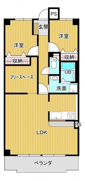 apartment 広島県福山市南蔵王町２丁目4-18フローレンス南蔵王　1階北