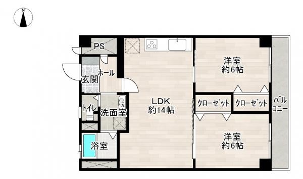 apartment 広島県福山市南蔵王町２丁目4-18フローレンス南蔵王　1階北