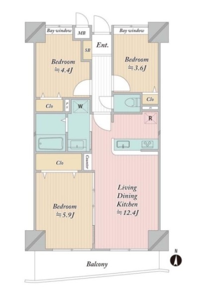 apartment 埼玉県草加市中央２丁目15-8　null