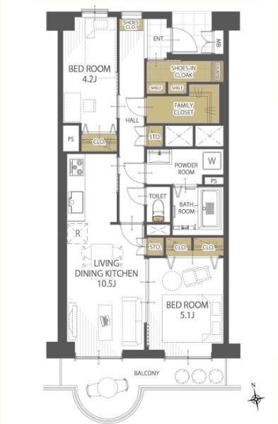 apartment 埼玉県川口市川口３丁目2-1　　リプレ川口一番街1-106A