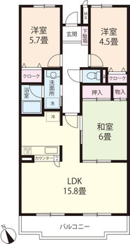 apartment 千葉県流山市市野谷666-1　シェーンガルテン1階