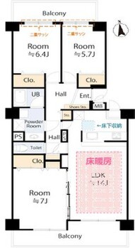 apartment 千葉県流山市市野谷666-1　シェーンガルテン1階