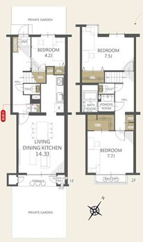 apartment 千葉県流山市市野谷666-1　シェーンガルテン1階