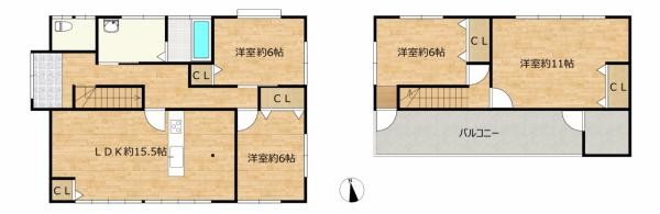 detached 福岡県飯塚市楽市494番地9　ｼｬｰﾒｿﾞﾝMA　1階2号室