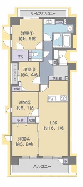 apartment 神奈川県相模原市中央区相模原２丁目7-1 ヴェルデュール相模原 1F