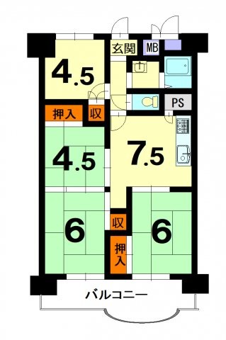 apartment 京都府京都市西京区大枝北沓掛町２丁目12-1　サンシティ桂坂壱番館1Ｆ