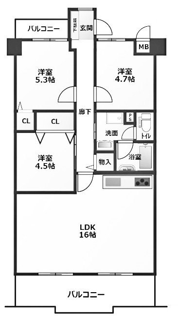 apartment 京都府京都市西京区大枝北沓掛町２丁目12-1　サンシティ桂坂壱番館1Ｆ