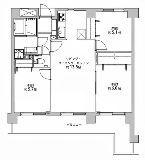 apartment 京都府京都市西京区大枝北沓掛町２丁目12-1　サンシティ桂坂壱番館1Ｆ