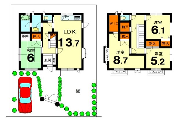 detached 京都府京都市西京区大枝北沓掛町２丁目12-1　サンシティ桂坂壱番館1Ｆ
