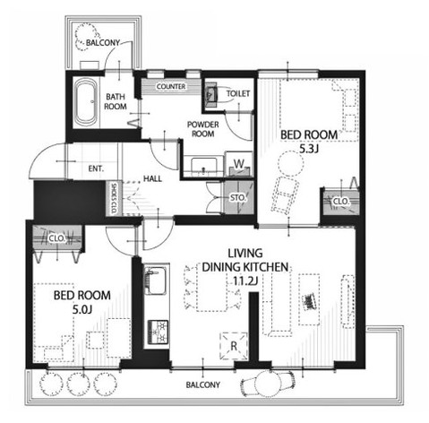 apartment 京都府京都市西京区大枝北沓掛町２丁目12-1　サンシティ桂坂壱番館1Ｆ