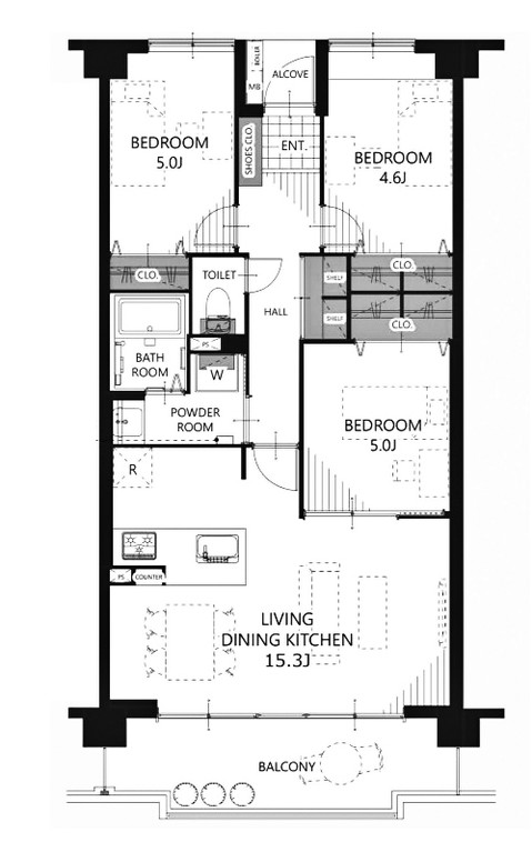 apartment 京都府京都市西京区大枝北沓掛町２丁目12-1　サンシティ桂坂壱番館1Ｆ