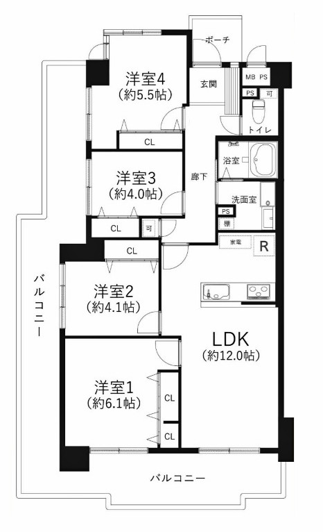 apartment 京都府京都市西京区大枝北沓掛町２丁目12-1　サンシティ桂坂壱番館1Ｆ