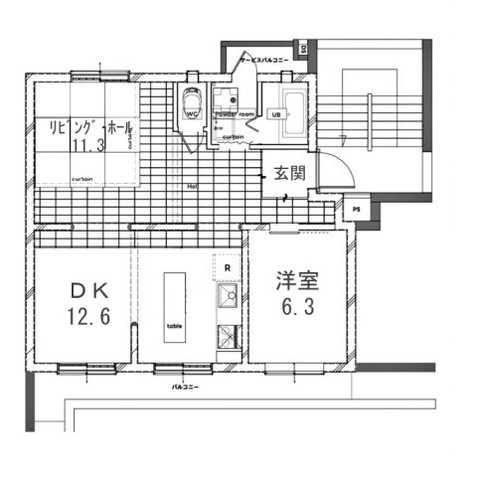 apartment 京都府京都市西京区大枝北沓掛町２丁目12-1　サンシティ桂坂壱番館1Ｆ