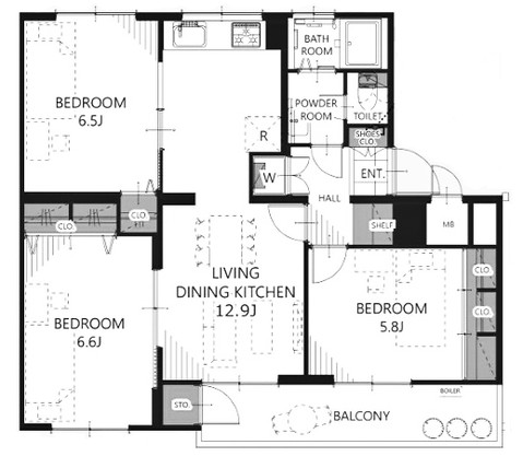 apartment 京都府京都市西京区大枝北沓掛町２丁目12-1　サンシティ桂坂壱番館1Ｆ