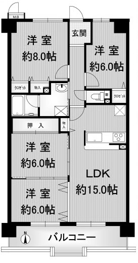 apartment 京都府京都市西京区大枝北沓掛町２丁目12-1　サンシティ桂坂壱番館1Ｆ