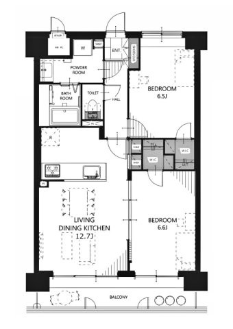 apartment 京都府京都市西京区大枝北沓掛町２丁目12-1　サンシティ桂坂壱番館1Ｆ