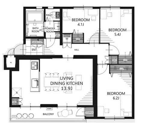 apartment 京都府京都市西京区大枝北沓掛町２丁目12-1　サンシティ桂坂壱番館1Ｆ