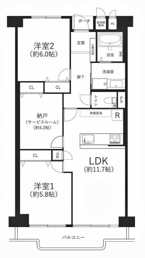 apartment 京都府京都市西京区大枝北沓掛町２丁目12-1　サンシティ桂坂壱番館1Ｆ