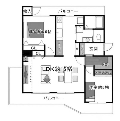 apartment 京都府京都市西京区大枝北沓掛町２丁目12-1　サンシティ桂坂壱番館1Ｆ