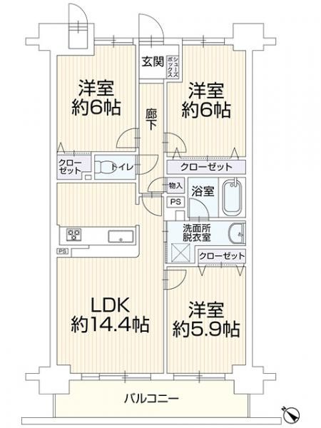 apartment 香川県丸亀市田村町1774番地2　マイタウン　西棟中