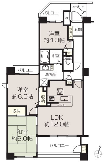 apartment 埼玉県上尾市谷津２丁目２番１号ショーサンプラザ５Ｆ