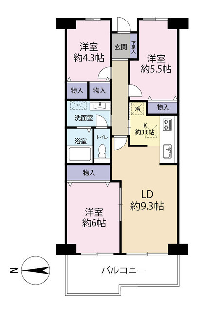 apartment 埼玉県上尾市谷津２丁目２番１号ショーサンプラザ５Ｆ
