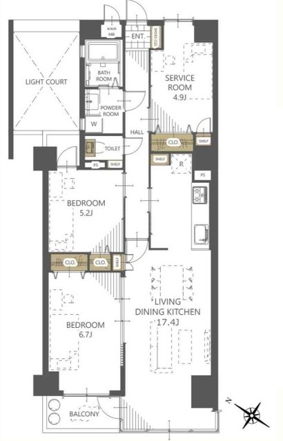 apartment 埼玉県上尾市谷津２丁目２番１号ショーサンプラザ５Ｆ