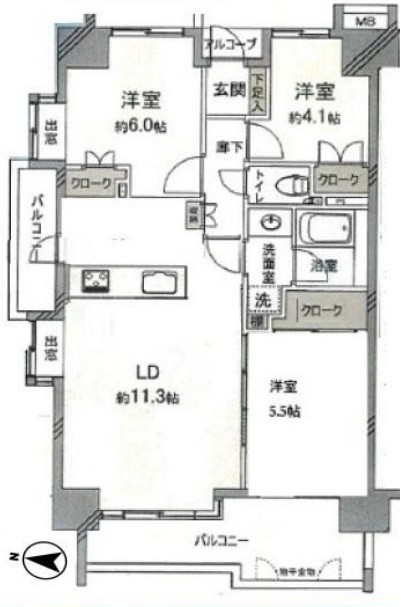 apartment 埼玉県上尾市谷津２丁目２番１号ショーサンプラザ５Ｆ