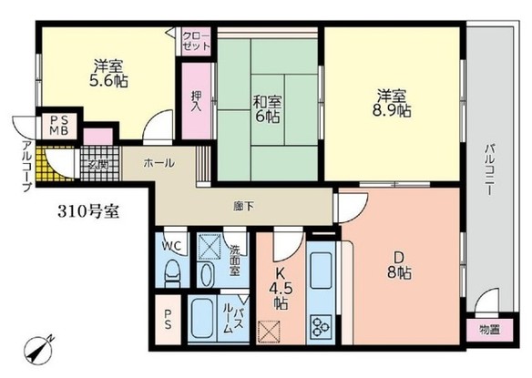 apartment 埼玉県上尾市谷津２丁目２番１号ショーサンプラザ５Ｆ