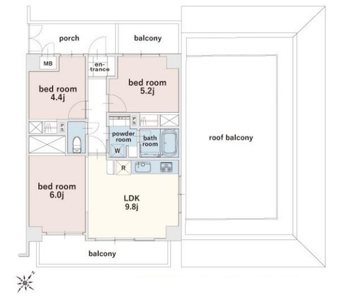 apartment 埼玉県上尾市谷津２丁目２番１号ショーサンプラザ５Ｆ
