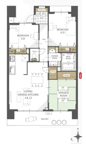 apartment 埼玉県上尾市谷津２丁目２番１号ショーサンプラザ５Ｆ