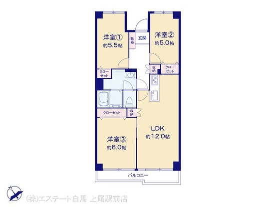 apartment 埼玉県上尾市谷津２丁目２番１号ショーサンプラザ５Ｆ