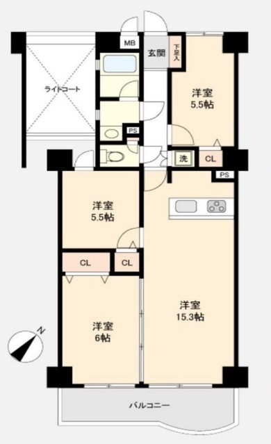 apartment 埼玉県上尾市谷津２丁目２番１号ショーサンプラザ５Ｆ