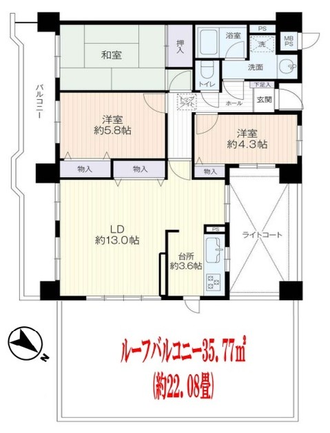 apartment 埼玉県上尾市谷津２丁目２番１号ショーサンプラザ５Ｆ