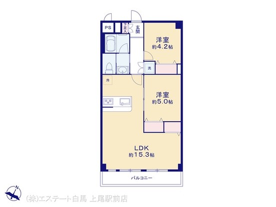 apartment 埼玉県上尾市谷津２丁目２番１号ショーサンプラザ５Ｆ