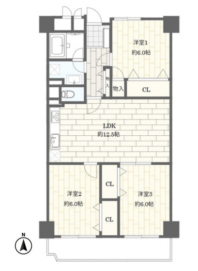 apartment 埼玉県上尾市谷津２丁目２番１号ショーサンプラザ５Ｆ