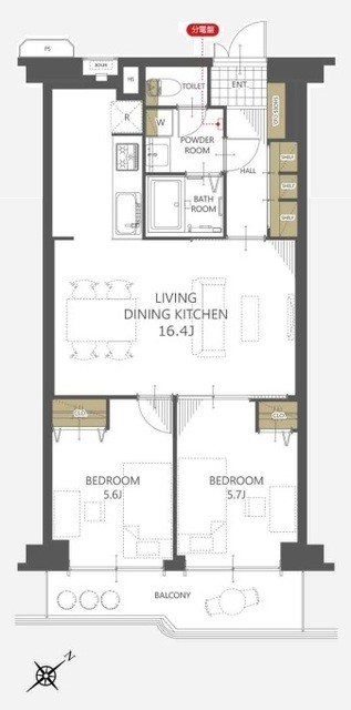 apartment 埼玉県上尾市谷津２丁目２番１号ショーサンプラザ５Ｆ