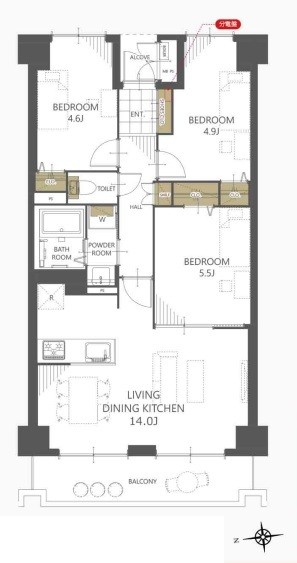 apartment 埼玉県上尾市谷津２丁目２番１号ショーサンプラザ５Ｆ